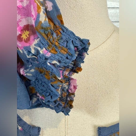 Matilda Jane Pink and Blue Sheer Floral Dress. The Nines. Size L. Great Cond - Picture 7 of 15